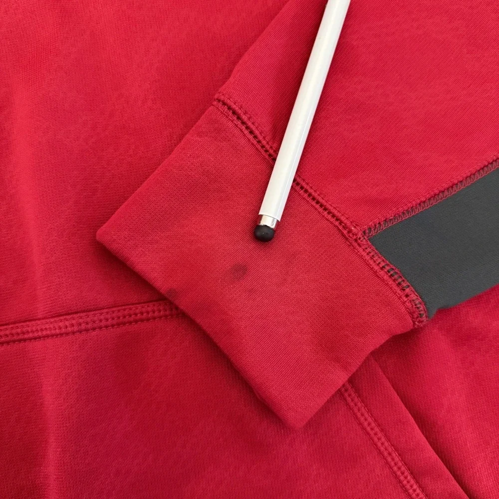 Nike Stanford Cardinal Hoodie Mens Red Gray M‎ Therma-Fit Pullover